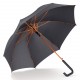 Parapluie 23”, Couleur : Noir / Orange
