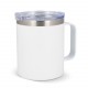 Mug céramic thermo avec couvercle Danube 350ml, Couleur : Blanc