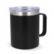 Mug céramic thermo avec couvercle Danube 350ml, Couleur : Noir
