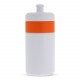 Bouteille de sport avec bord 500ml, Couleur : Blanc / Orange