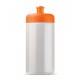 Bidon Sport Basic 500 ml, Couleur : Blanc / Orange, Taille : 
