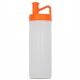 Bidon de sport ergonomique 500 ml, Couleur : Transparent Orange