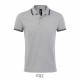 Polo Homme SOL'S PASADENA, Couleur : Gris / Marine, Taille : S
