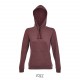 Sweat SOL'S SPENCER Femme, Couleur : Oxblood Chiné, Taille : XS