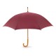 Parapluie avec poignée en bois, Couleur : Bordeaux