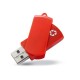 Clés USB Recycloflash, Couleur : Rouge, Capacité des clés USB : 1 Go
