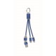 Câble de charge 4 en 1 type C  , Couleur : Bleu Royal