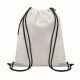 Grand sac à cordon 300D RPET , Couleur : Blanc