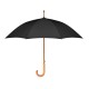 Parapluie 23,5'' RPET pongé    , Couleur : Noir