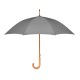 Parapluie 23,5'' RPET pongé    , Couleur : Gris
