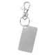Porte-clés plaqué aluminium, Couleur : Gris
