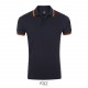 Polo Homme SOL'S PASADENA, Couleur : French Marine / Orange Fluo, Taille : S
