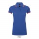 Polo Femme SOL'S PASADENA, Couleur : Royal / Corail Fluo, Taille : S
