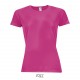 Tee Shirt SOL'S SPORTY Femme, Couleur : Rose Fluo, Taille : XS