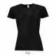 Tee Shirt SOL'S SPORTY Femme, Couleur : Noir, Taille : XS