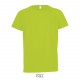 Tee Shirt SOL'S SPORTY Enfant, Couleur : Vert Fluo, Taille : 6 Ans