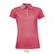 Polo SOL'S PERFORMER Femme, Couleur : Corail Fluo, Taille : S