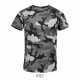 Tee-shirt camouflage Sol's Camo Homme, Couleur : Camouflage Gris, Taille : S