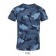 Tee-shirt camouflage Sol's Camo Homme, Couleur : Camouflage Bleu, Taille : S