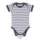 Tee Shirt SOL'S MILES BABY, Couleur : Blanc / Marine, Taille : 3 / 6 Mois