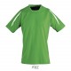 Tee Shirt SOL'S MARACANA 2 SSL, Couleur : Vert Vif / Blanc, Taille : S
