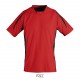 Tee Shirt SOL'S MARACANA 2 SSL, Couleur : Rouge / Noir, Taille : S