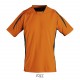 Tee Shirt SOL'S MARACANA 2 SSL, Couleur : Orange / Noir, Taille : S