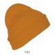 Bonnet Unicolore Avec Revers SOL'S PITTSBURGH, Couleur : Orange Fluo