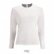 Tee Shirt SOL'S SPORTY LSL Femme, Couleur : Blanc, Taille : XS
