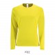 Tee Shirt SOL'S SPORTY LSL Femme, Couleur : Jaune Fluo, Taille : XS