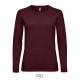 Tee Shirt SOL'S IMPERIAL LSL Femme, Couleur : Oxblood, Taille : S