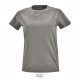 Tee Shirt SOL'S IMPERIAL FIT Femme, Couleur : Gris Chiné, Taille : S