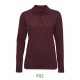 Polo SOL'S PERFECT LSL Femme, Couleur : Oxblood Chiné, Taille : S