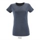 Tee Shirt SOL'S REGENT FIT Femme, Couleur : Denim Chiné, Taille : S