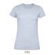 Tee Shirt SOL'S REGENT FIT Femme, Couleur : Bleu Ciel Chiné, Taille : S
