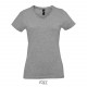 Tee Shirt SOL'S IMPERIAL V Femme, Couleur : Gris Chiné, Taille : S