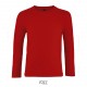 Tee Shirt SOL'S IMPERIAL LSL Enfant, Couleur : Rouge, Taille : 4 Ans