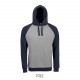 Sweat SOL'S SEATTLE, Couleur : Gris / Marine, Taille : XS