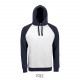 Sweat SOL'S SEATTLE, Couleur : Blanc / Marine, Taille : XS