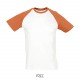 Tee Shirt SOL'S FUNKY, Couleur : Blanc / Orange, Taille : 3XL