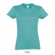 Tee Shirt SOL'S IMPERIAL Femme, Couleur : Bleu Caraïbes, Taille : S