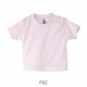 Tee Shirt SOL'S MOSQUITO, Couleur : Rose Pâle, Taille : 3 / 6 Mois