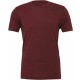 T-Shirt Homme Triblend Col Rond, Couleur : Maroon Triblend, Taille : XXL