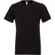 T-Shirt Homme Triblend Col Rond, Couleur : Solid Black Triblend, Taille : XXL