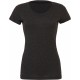 T-Shirt Femme Triblend Col Rond, Couleur : Charcoal Black Triblend, Taille : S