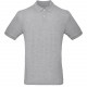 Polo bio homme, Couleur : Heather Grey, Taille : 3XL
