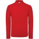 Polo homme ID.001 manches longues, Couleur : Red (Rouge), Taille : 3XL
