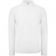 Polo homme ID.001 manches longues, Couleur : White (Blanc), Taille : 3XL