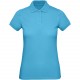 Polo bio femme, Couleur : Very Turquoise, Taille : L