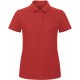 Polo Piqué Femme B&C, Couleur : Red (Rouge), Taille : S